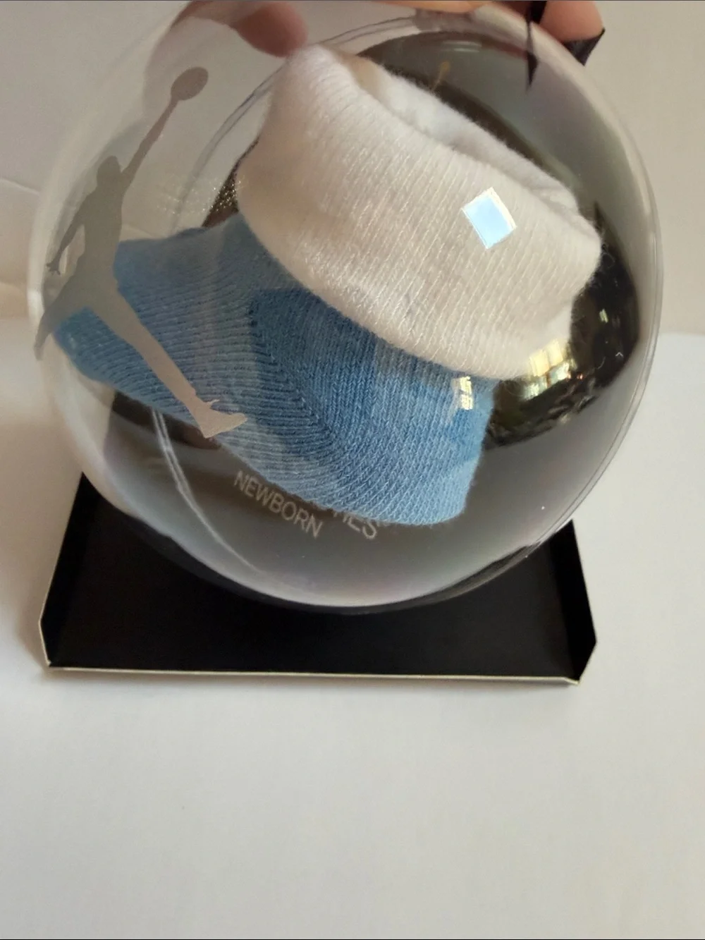 Air Jordan Baby Booties Newborn to 6 Mos Ornament Blue White from Nike